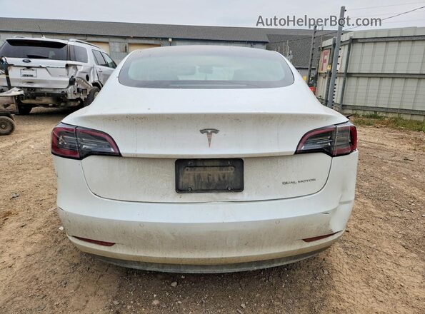 5YJ3E1EB5LF512227 2020 TESLA MODEL White Вид ззаду