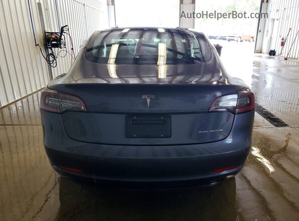 5YJ3E1EB5MF979696 2021 TESLA MODEL Gray Vista trasera