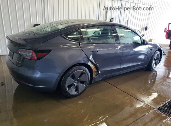 5YJ3E1EB5MF979696 2021 TESLA MODEL Gray Trasero derecho