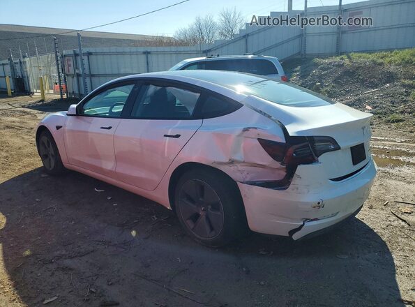 5YJ3E1EB5NF124787 2022 TESLA MODEL Белый Задняя левая четверть