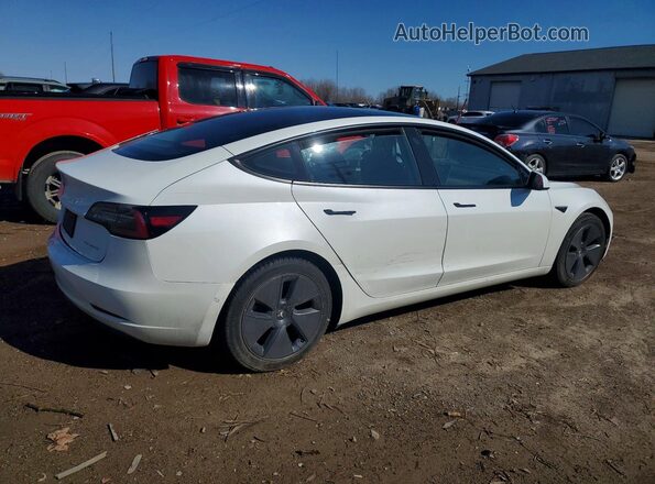5YJ3E1EB5NF124787 2022 TESLA MODEL Белый Задняя правая четверть