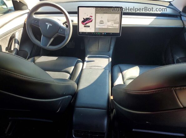 5YJ3E1EB5NF124787 2022 TESLA MODEL Белый Вид панели приборов