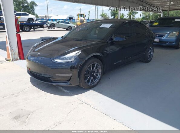 5YJ3E1EB5NF128340 2022 TESLA MODEL 3 Черный Передняя левая четверть