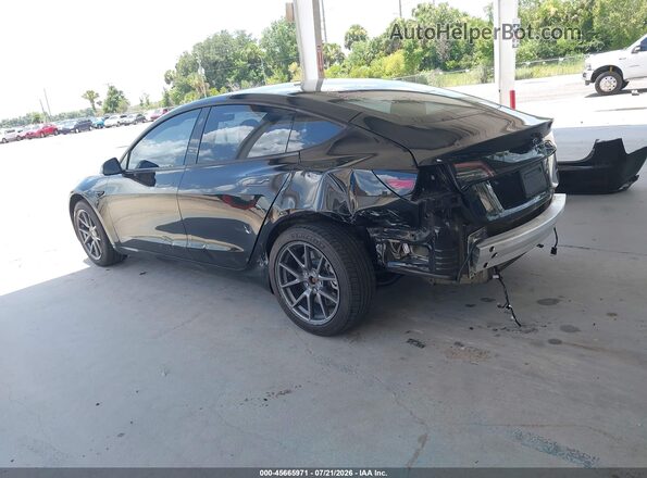 5YJ3E1EB5NF128340 2022 TESLA MODEL 3 Черный Задняя левая четверть