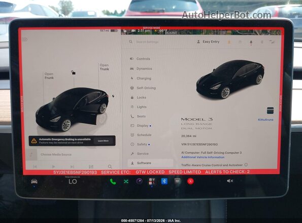 5YJ3E1EB5NF290193 2022 TESLA MODEL 3 Black 