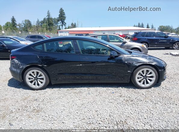 5YJ3E1EB5NF290193 2022 TESLA MODEL 3 Black Вид задньої частини салону