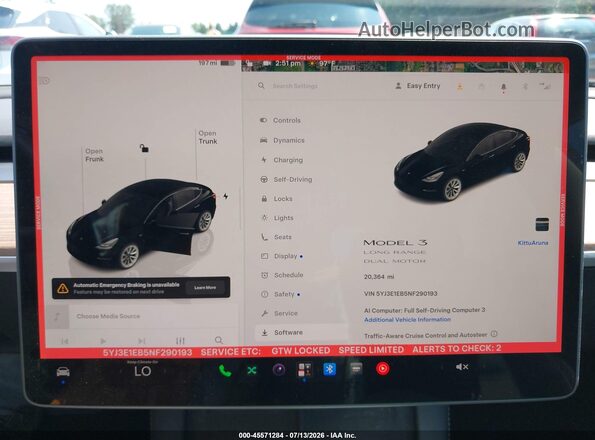 5YJ3E1EB5NF290193 2022 TESLA MODEL 3 Black Вид задніх сидінь