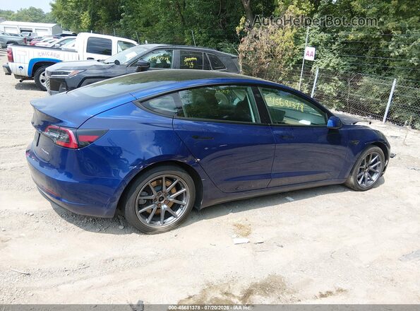 5YJ3E1EB5PF415650 2023 TESLA MODEL 3 Синий Вид задней части салона