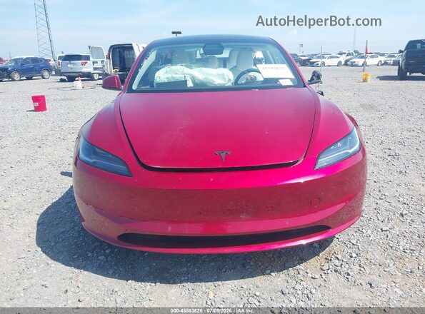 5YJ3E1EB5RF761605 2024 TESLA MODEL 3 Red წინა პანელის ხედი