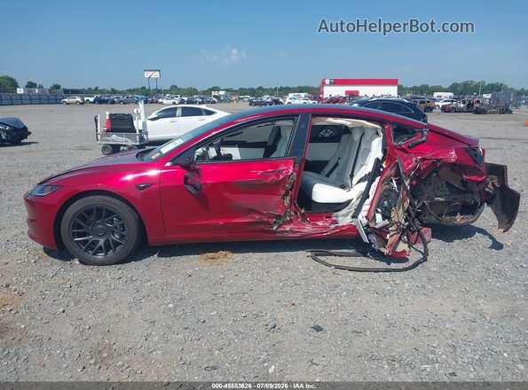 5YJ3E1EB5RF761605 2024 TESLA MODEL 3 Red უკანა სალონის ხედი