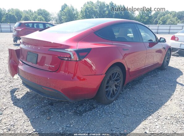5YJ3E1EB5RF761605 2024 TESLA MODEL 3 Red უკანა მარჯვენა