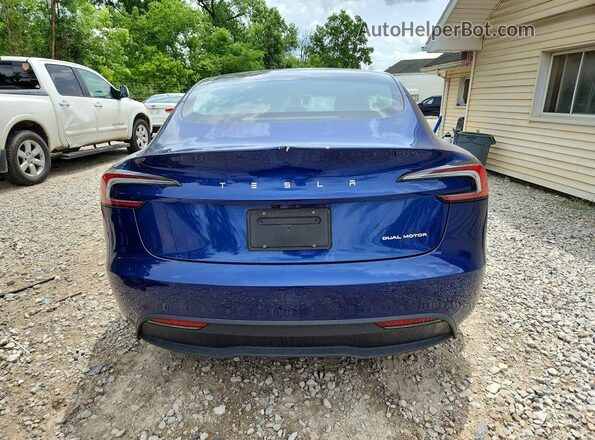 5YJ3E1EB5SF951572 2025 TESLA MODEL Blue Vista trasera