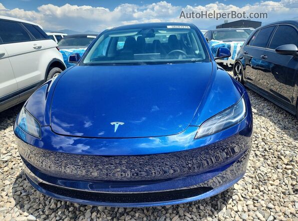 5YJ3E1EB6JF100928 2018 TESLA MODEL Blue Widok z przodu