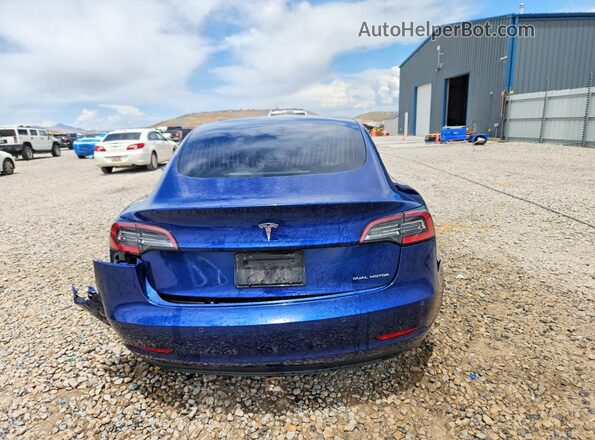 5YJ3E1EB6JF100928 2018 TESLA MODEL Blue Widok z tyłu