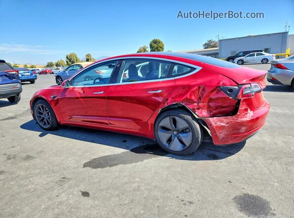 5YJ3E1EB6JF104770 2018 TESLA MODEL Red უკანა მარცხენა