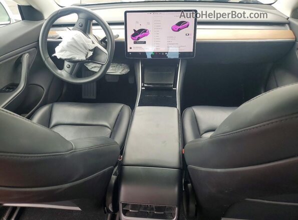 5YJ3E1EB6KF474814 2019 TESLA MODEL Белый Вид панели приборов