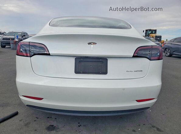 5YJ3E1EB6KF474814 2019 TESLA MODEL Белый Вид сзади