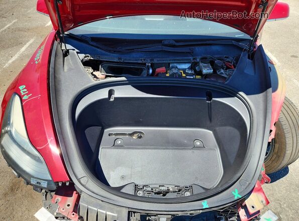 5YJ3E1EB6LF635809 2020 TESLA MODEL Red Rear interior view