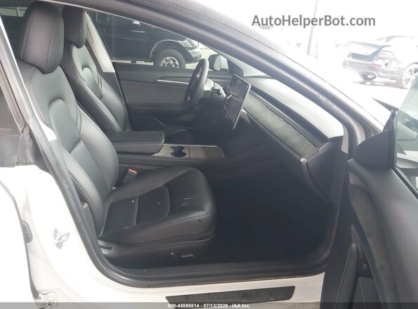 5YJ3E1EB6MF002065 2021 TESLA MODEL 3 White Widok wnętrza z przodu