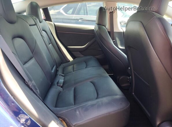5YJ3E1EB6MF973258 2021 TESLA MODEL Blue უკანა სავარძლების ხედი