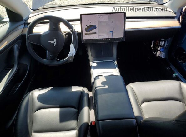 5YJ3E1EB6MF973258 2021 TESLA MODEL Blue წინა პანელის ხედი