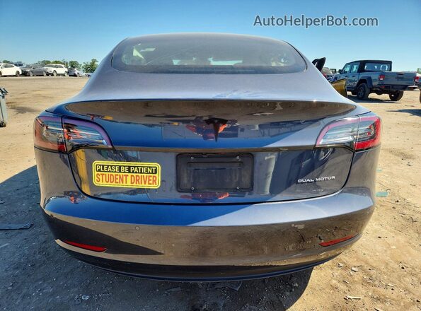 5YJ3E1EB6NF129352 2022 TESLA MODEL Gray Вид ззаду