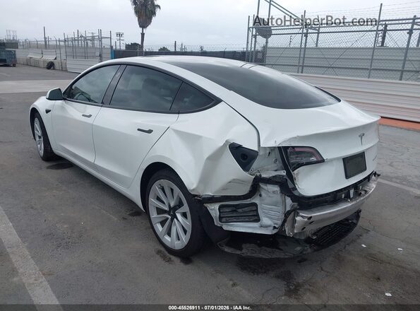 5YJ3E1EB6NF144479 2022 TESLA MODEL 3 White Front view