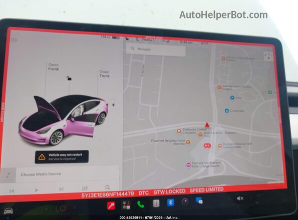 5YJ3E1EB6NF144479 2022 TESLA MODEL 3 White 