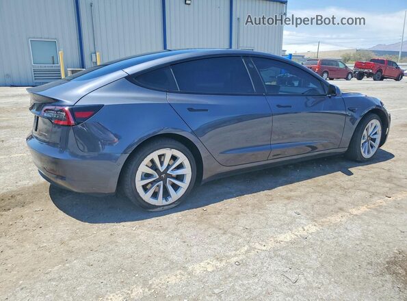 5YJ3E1EB6NF187526 2022 TESLA MODEL Charcoal Задня права чверть