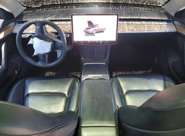 5YJ3E1EB6NF187526 2022 TESLA MODEL Charcoal Вид панелі приладів