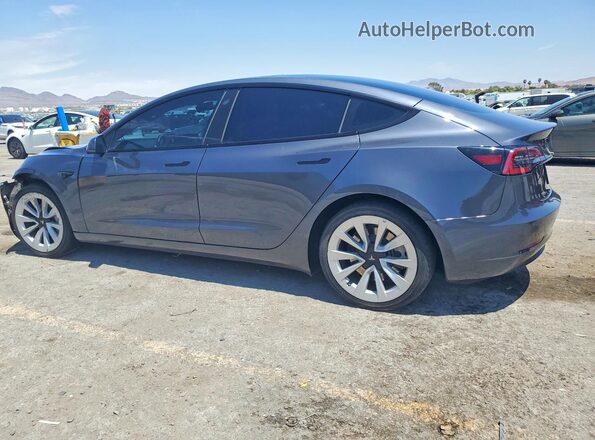 5YJ3E1EB6NF187526 2022 TESLA MODEL Charcoal Задня ліва чверть