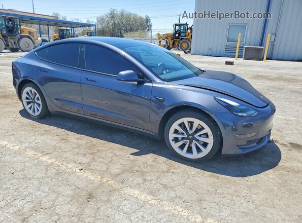 5YJ3E1EB6NF187526 2022 TESLA MODEL Charcoal Передня права чверть