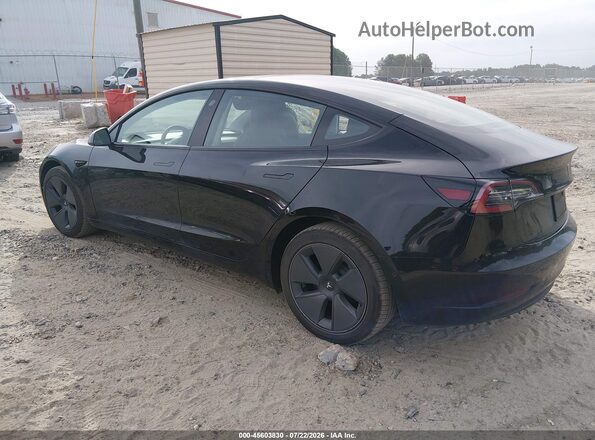 5YJ3E1EB6NF311486 2022 TESLA MODEL 3 Черный Задняя левая четверть