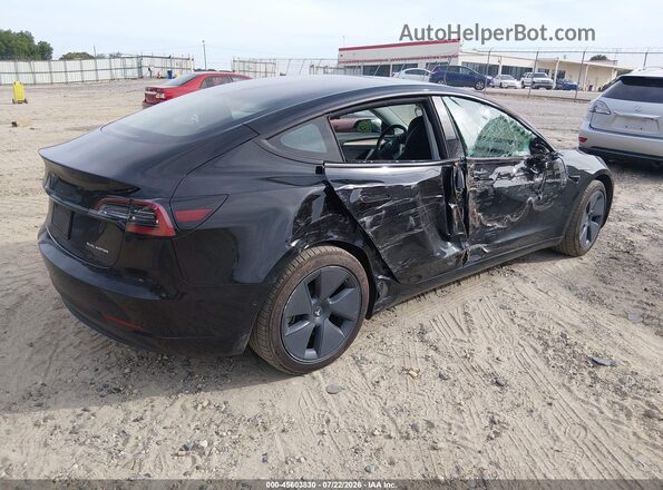 5YJ3E1EB6NF311486 2022 TESLA MODEL 3 Черный Задняя правая четверть