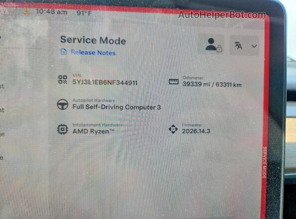 5YJ3E1EB6NF344911 2022 TESLA MODEL White Widok zestawu wskaźników