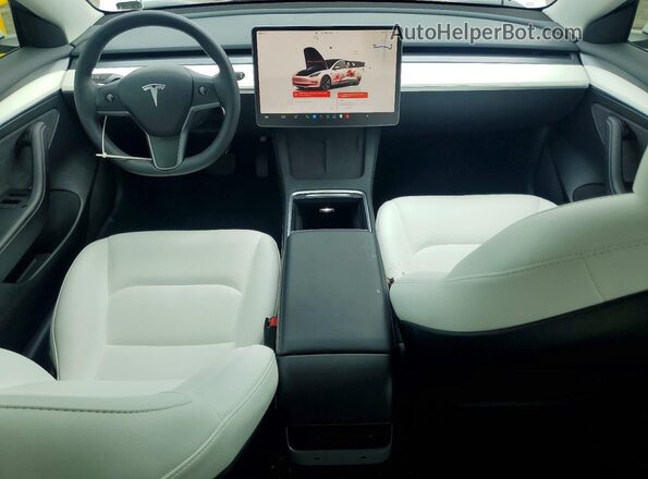 5YJ3E1EB6NF347551 2022 TESLA MODEL White Вид панелі приладів