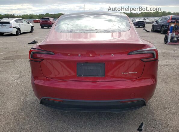 5YJ3E1EB6RF724739 2024 TESLA MODEL Красный Вид сзади