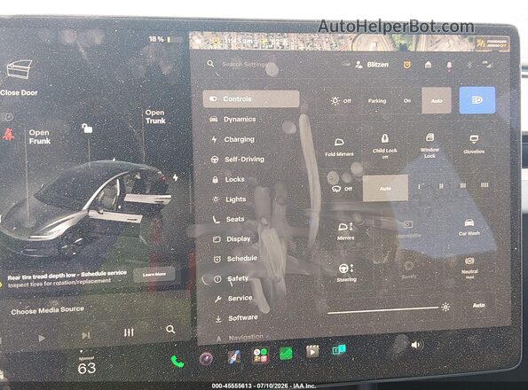 5YJ3E1EB6RF833766 2024 TESLA MODEL 3 Black Widok tylnych siedzeń