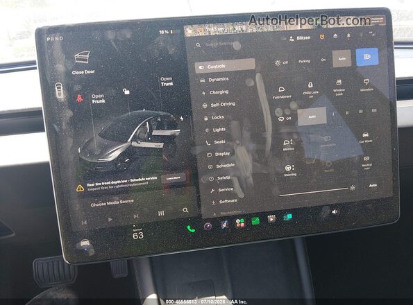 5YJ3E1EB6RF833766 2024 TESLA MODEL 3 Black Widok deski rozdzielczej