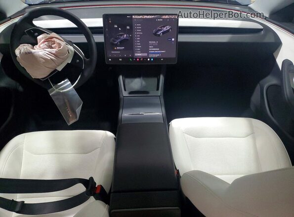 5YJ3E1EB6SF053420 2025 TESLA MODEL Gray Widok deski rozdzielczej