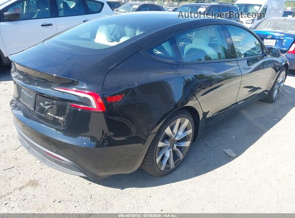 5YJ3E1EB6SF081993 2025 TESLA MODEL 3 Black Rear right