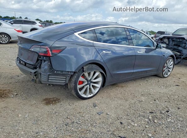 5YJ3E1EB7JF055143 2018 TESLA MODEL Gray Rear right
