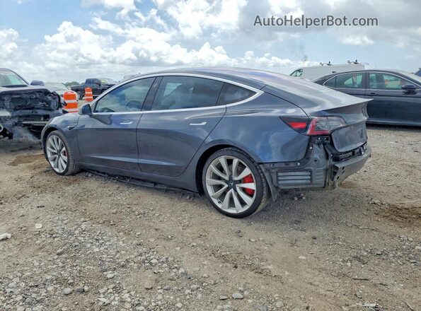 5YJ3E1EB7JF055143 2018 TESLA MODEL Gray Rear left