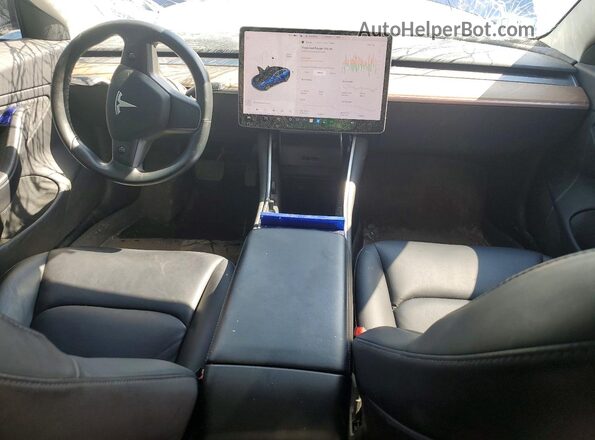 5YJ3E1EB7JF064358 2018 TESLA MODEL Blue Vista del salpicadero