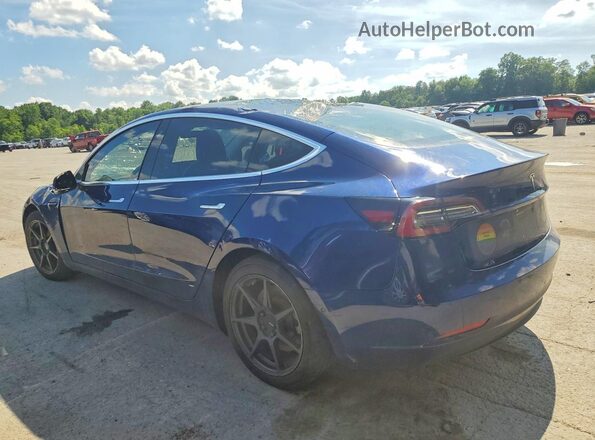 5YJ3E1EB7JF064358 2018 TESLA MODEL Blue Trasero izquierdo