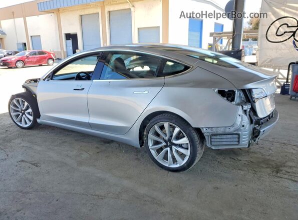 5YJ3E1EB7JF069253 2018 TESLA MODEL Silver Trasero izquierdo