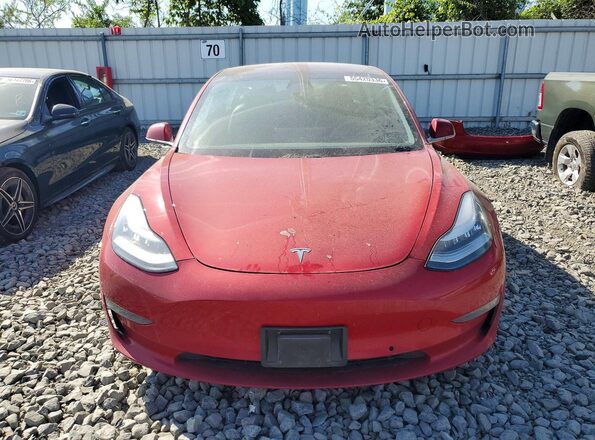 5YJ3E1EB7JF117222 2018 TESLA MODEL Red წინა ხედი