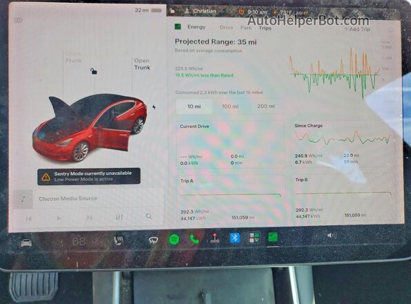 5YJ3E1EB7JF117222 2018 TESLA MODEL Red ხელსაწყოთა პანელის ხედი