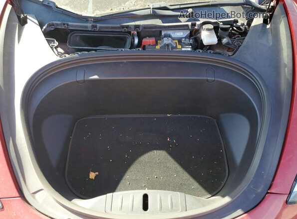 5YJ3E1EB7JF117222 2018 TESLA MODEL Red უკანა სალონის ხედი