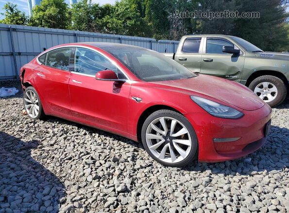 5YJ3E1EB7JF117222 2018 TESLA MODEL Red წინა მარჯვენა